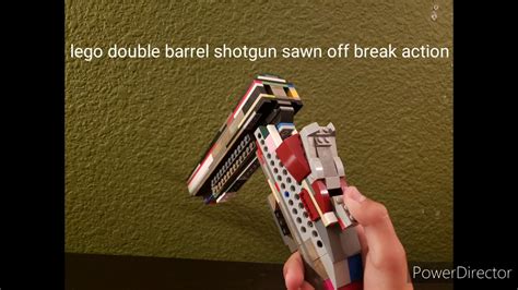 Lego double barrel shotgun sawn off working break action mechanism ...