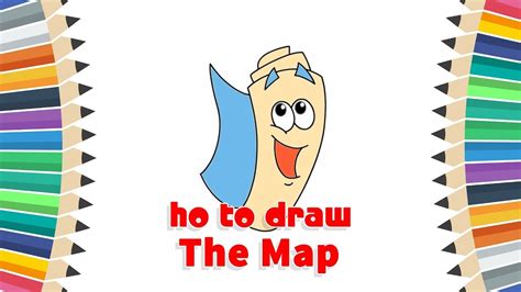 How to Draw Map | Dora the Explorer | #Cartooning 4 Kids #Speed Art ...