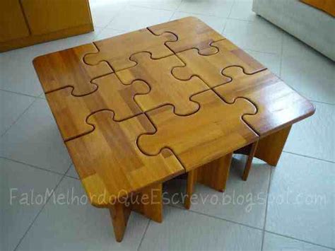 DIY Puzzle Coffee & Side Tables - Do-It-Yourself Fun Ideas