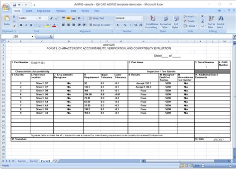 First Article Inspection Report Form (Download Free Sample Excel Template) -Unlocked Sheets and ...