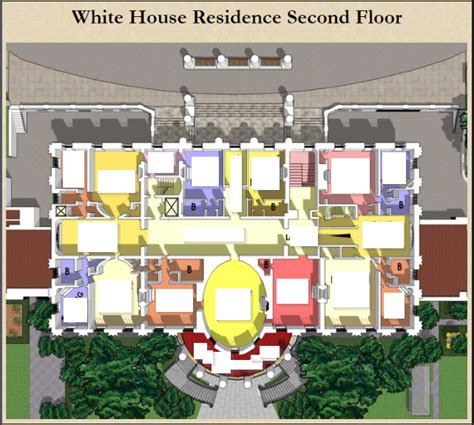 White House Second Floor Plan - floorplans.click