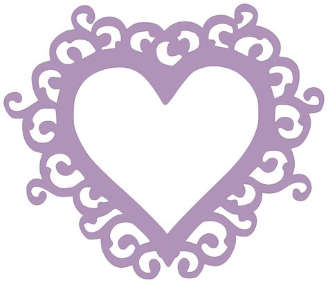 Paper This And That: Swirly Heart Frame - New SVG File | Heart frame, Silhouette template, Swirly