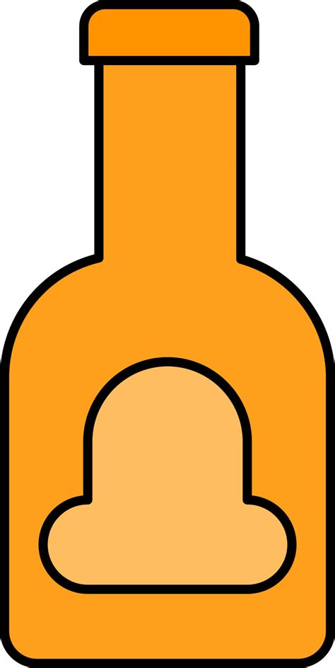 Isolated Yellow Color Bottle Icon in Flat Style. 24194740 Vector Art at ...