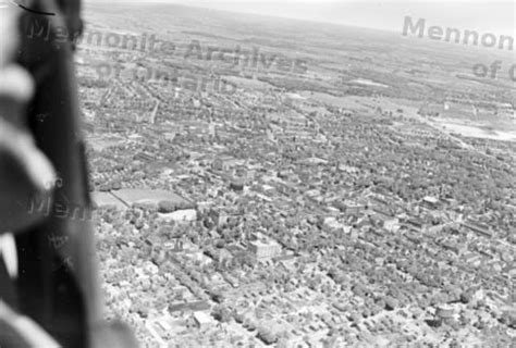 Aerial view of Kitchener, Ontario, during the 1950s - Mennonite ...