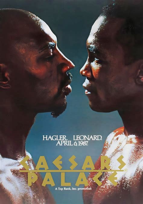 MARVIN HAGLER vs. SUGAR RAY LEONARD 1987 Boxing Poster