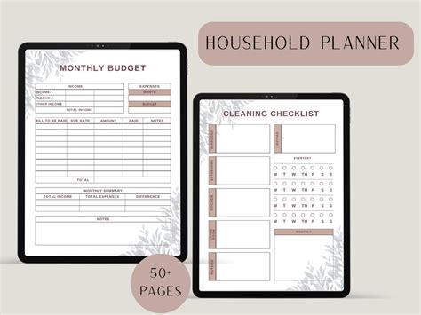 Household Digital Planner Printable - Etsy