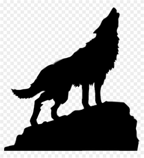 Wolf Howling At Moon Clipart - Howling Wolf Moon Vector Wolves Royalty ...