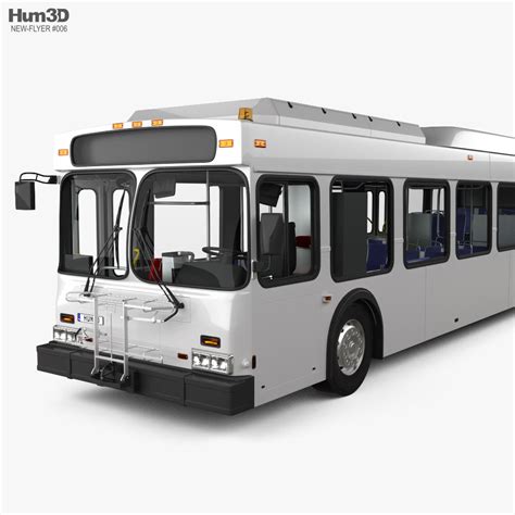 New Flyer DE40LF Bus with HQ interior 2008 3D model - Vehicles on Hum3D