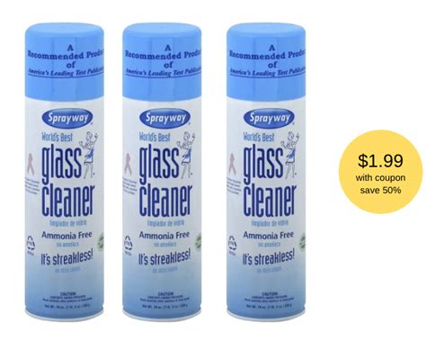 New Sprayway Glass Cleaner Coupon and Sale - Get Streak Free Windows for Just $1.99, save 50% at ...