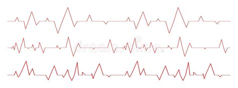 Electrocardiogram Chart. Heart Beat Diagram Isolated on White Background. Red Cardiac Rhythm ...