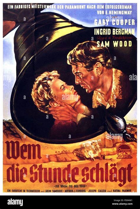 For Whom the Bell Tolls - German Movie Poster Stock Photo - Alamy