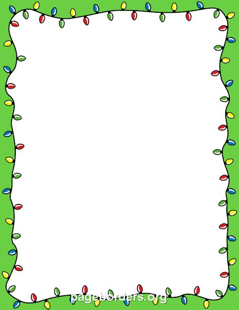 Christmas Lights Border: Clip Art, Page Border, and Vector Graphics