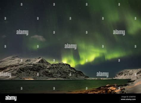 Aurora in the Lofoten islands Stock Photo - Alamy