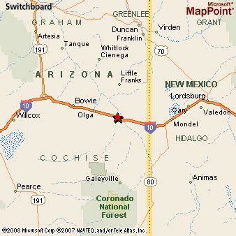 San Simon, Arizona Area Map & More