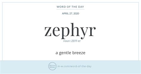 Word of the Day: Zephyr | Merriam-Webster