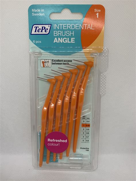 Long handled tepe brush orange (6) | Shine Dental