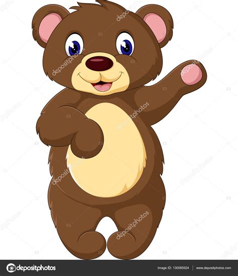 Cartoon teddy bear waving hand Stock Vector Image by ©hermandesign2015 ...