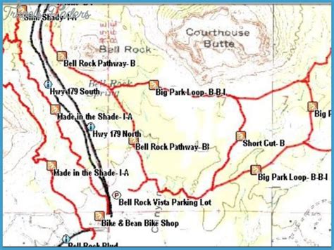 Map Of Sedona Hiking Trails - TravelsFinders.Com