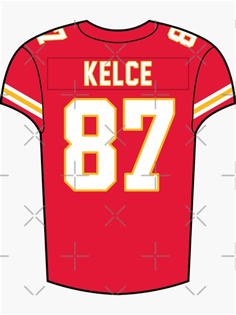 "Travis Kelce Home Jersey" Sticker for Sale by designsheaven | Redbubble