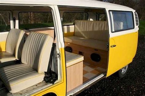 30 creative vw bus interior design ideas (10) | Vw bus interior, Bus interior, Vw vanagon