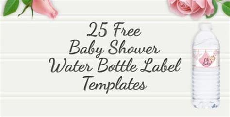 25 Baby Shower Water Bottles Labels | Raspberry Swirls