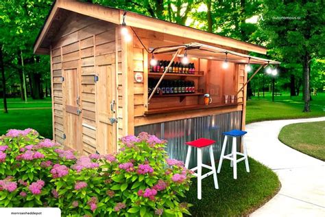 Great Shed Bar Ideas to Enjoy Drinks at Your Backyard | Backyard shed bar ideas, Bar shed ...