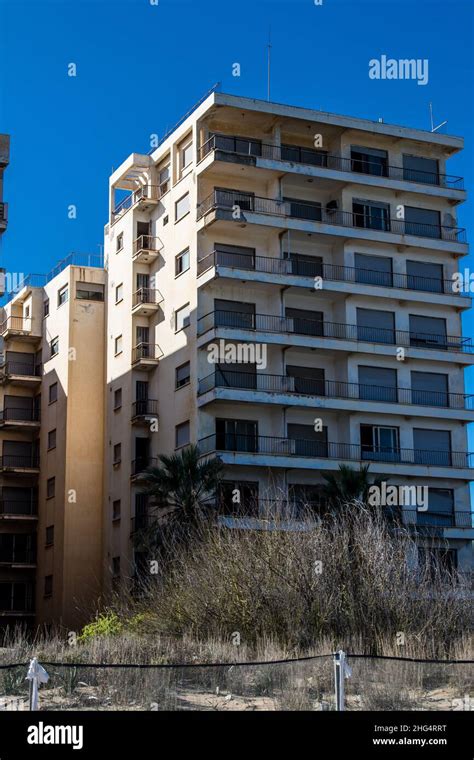 Varosha, Northern Cyprus - January 06, 2022 Cityscape of Varosha, a ...