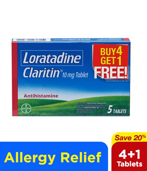 Claritin Tablet 10Mg Antihistamine 4+1 - Rose Pharmacy Medicine Delivery