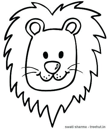 Lion Head Coloring Page at GetColorings.com | Free printable colorings pages to print and color