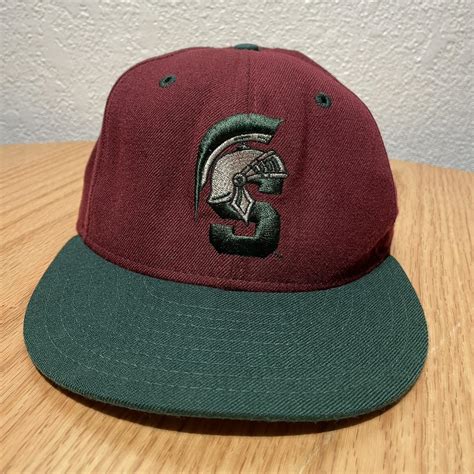 Vintage Michigan State Spartans Hat maroon and... - Depop