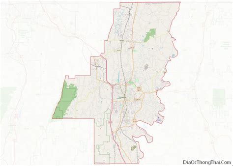 Map of Whitfield County, Georgia - Thong Thai Real