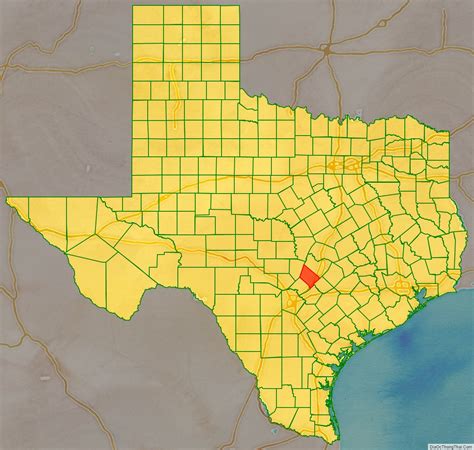 Map of Hays County, Texas - Thong Thai Real