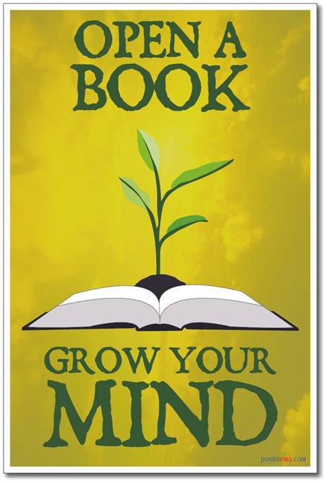 PosterEnvy - Open A Book Grow Your Mind - NEW Classroom Motivational Reading Poster (cm1023)