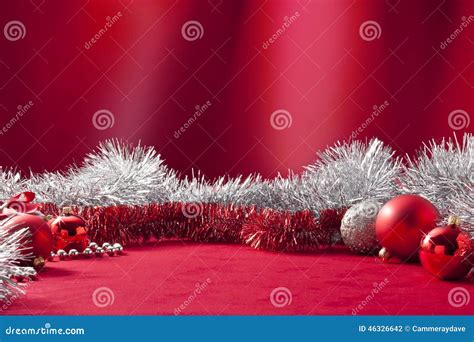 Red Christmas Tinsel Background Stock Photo - Image of backdrop ...