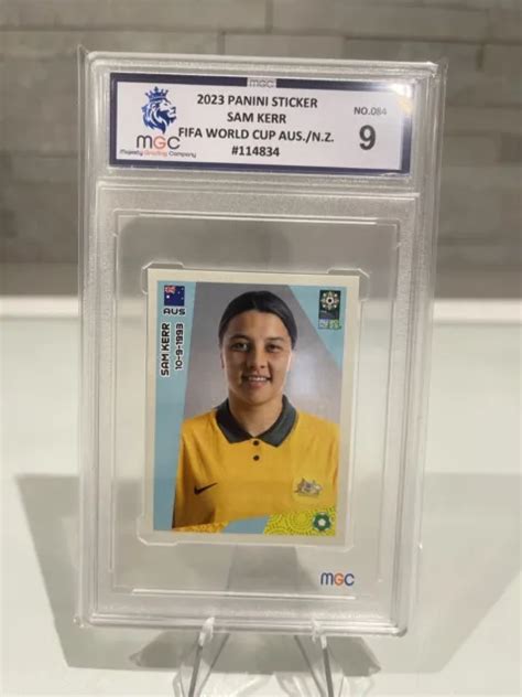 WOMEN’S FIFA WORLD Cup 2023 Sam Kerr Australia Graded Panini Sticker MGC 9 PSA $109.77 - PicClick