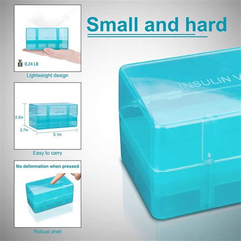 8-Slot Insulin Vial Storage Box for Fridge, Insulin Vial Holder Case f ...