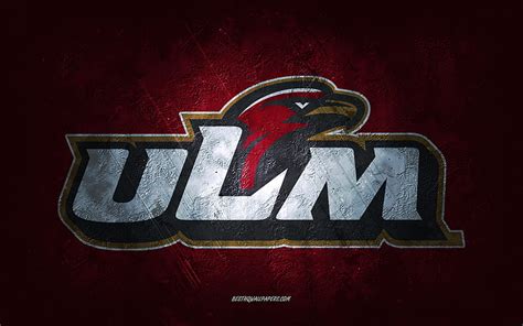 Louisiana-Monroe Warhawks, American football team, red background ...