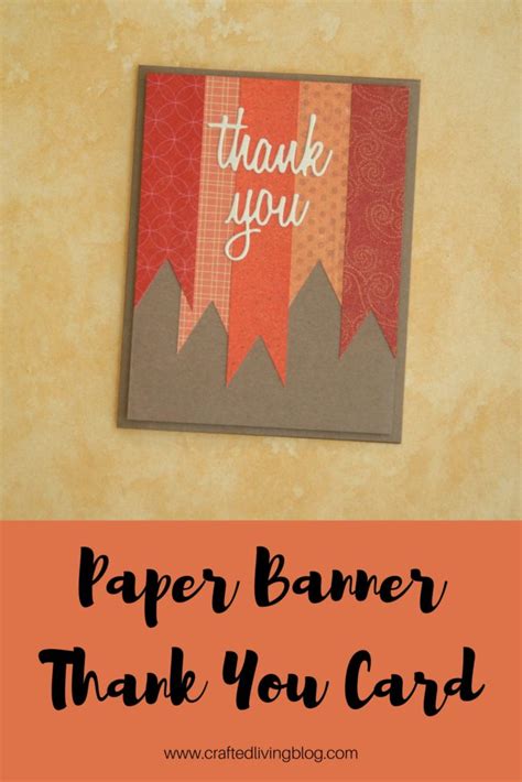 Paper Banner Thank You Card • Crafted Living