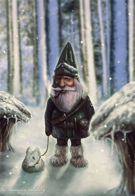 Elves Faeries Gnomes: #Gnome ~ "Calm," by Mattias Fahlberg. | Lutin, Lutins et fees, Personnages ...