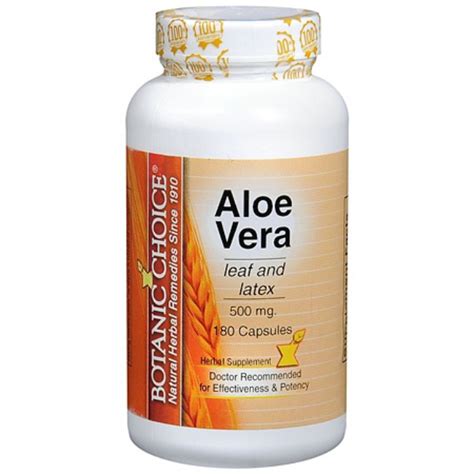 Botanic Choice Aloe Vera 500 mg Herbal Supplement Capsules Reviews 2019