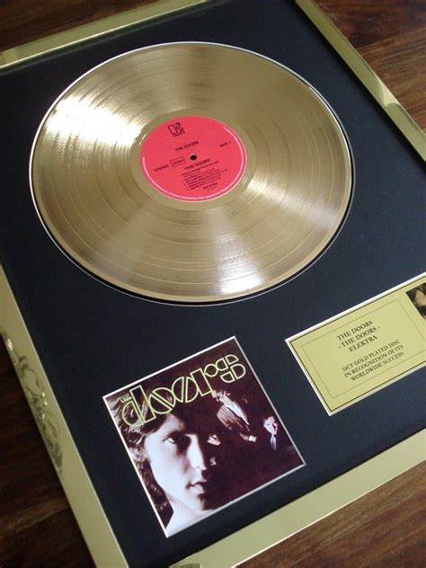 The Doors debut album 24ct Gold Plated Disc Record LP Album Award ...