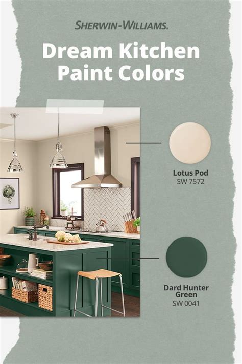 Make neighbors green with envy over your kitchen with paint colors from Sherwin-Williams. On ...