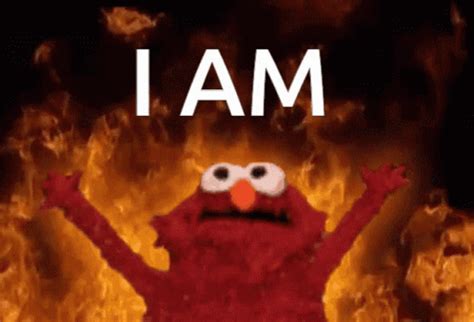 I Am Elmo Fire GIF - I Am Elmo Fire Flames - Discover & Share GIFs