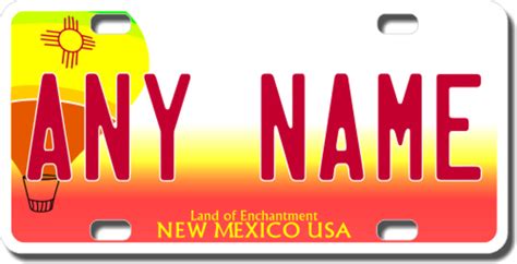 Personalized New Mexico License Plate for Bicycles, Kid's Bikes, Carts ...