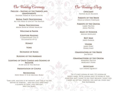 wedding program best template examples free Wedding Program Cover Templates prin… | Wedding ...