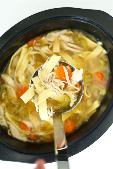 Crockpot Chicken Noodle Soup Recipe - Happy Healthy Mama