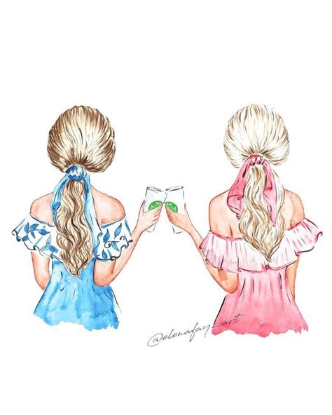 BFF Goals 🎀 | Mejores amigas dibujo, Imagenes de mejores amigas ...