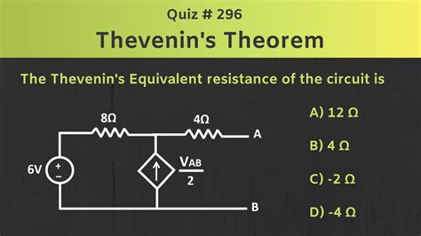 Thevenin's Theorem Solved Problem | Quiz # 296 - YouTube