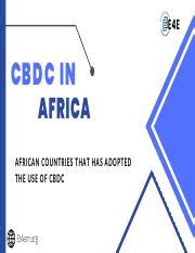 African Countries Embracing CBDCs: Adoption & Impact | Course Hero