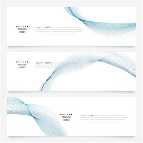 Premium Vector | Abstract banner wave set design template.